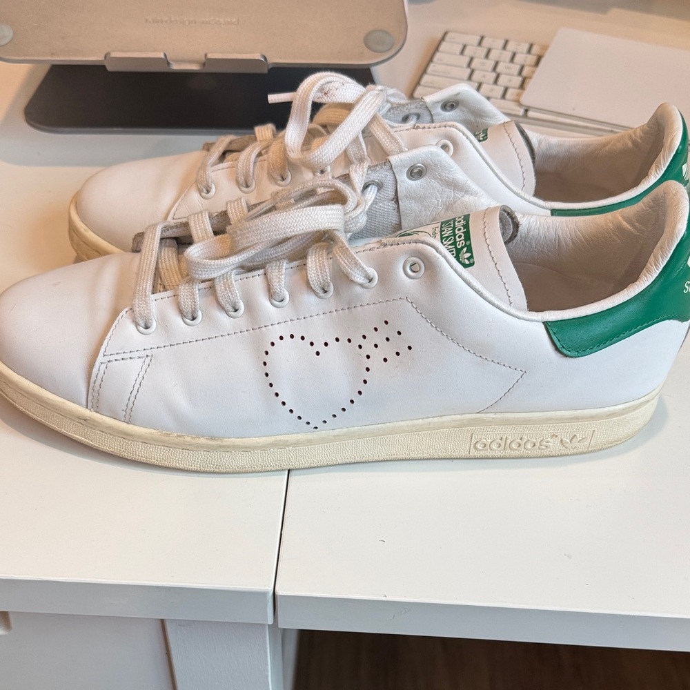 Men’s Adidas Stan Smith x Human Made Lux White with Green Accents - size 11.5